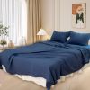 King Size Pillow Cases Set of 2, Pillowcases King, Premium Soft Linen Pillow Case with Envelope Enclosure 20"x36"