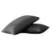 Pillow Cases Standard Size, Standard Pillow Cases Set of 2, Pillowcases Standard, Premium Soft Linen Pillow Case with Envelope Enclosure 20"x27", Onyx