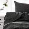 Pillow Cases Standard Size, Standard Pillow Cases Set of 2, Pillowcases Standard, Premium Soft Linen Pillow Case with Envelope Enclosure 20"x27", Onyx
