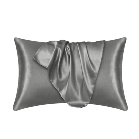 Silk Pillowcase for Hair and Skin, Mulberry Silk Pillow Cases 2Pack (Color: Dark Gray, size: 50x66cm)